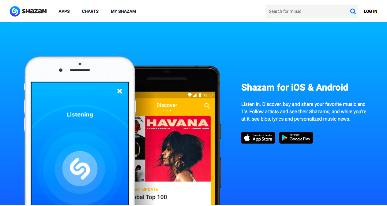 Shazam android music app