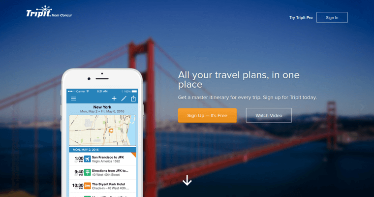 tripit travel apps for small business