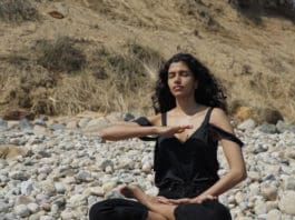 Super model Pooja exercise Falun Dafa meditation