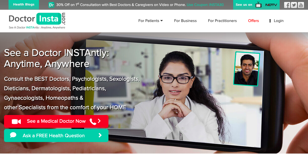 Doctor Insta: Teledoc + ZocDoc + CVS for India