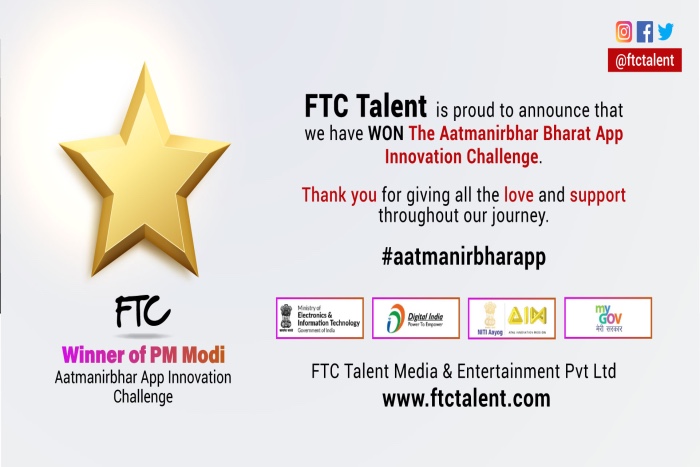 FTC talent app won Aatmanirbar Bharat Challenge