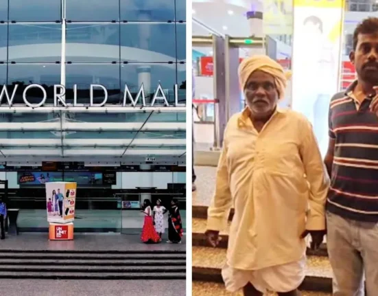 Bengaluru mall old man entry