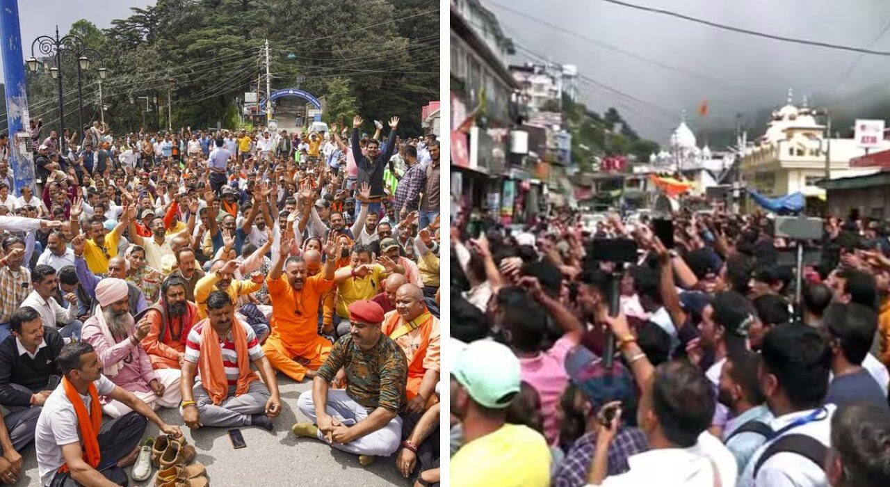 Hindu organizations led huge protest against illegal mosque construction in Shimla