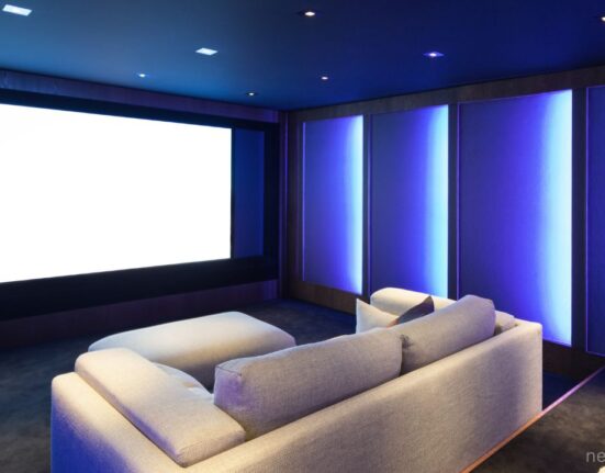 Home theater setting up