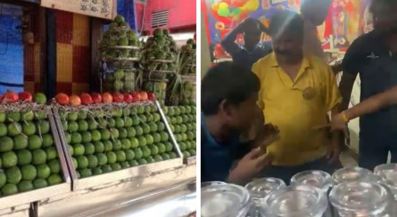 Watch: Video goes viral as Shopkeeper sells fruit juices mixed with urine