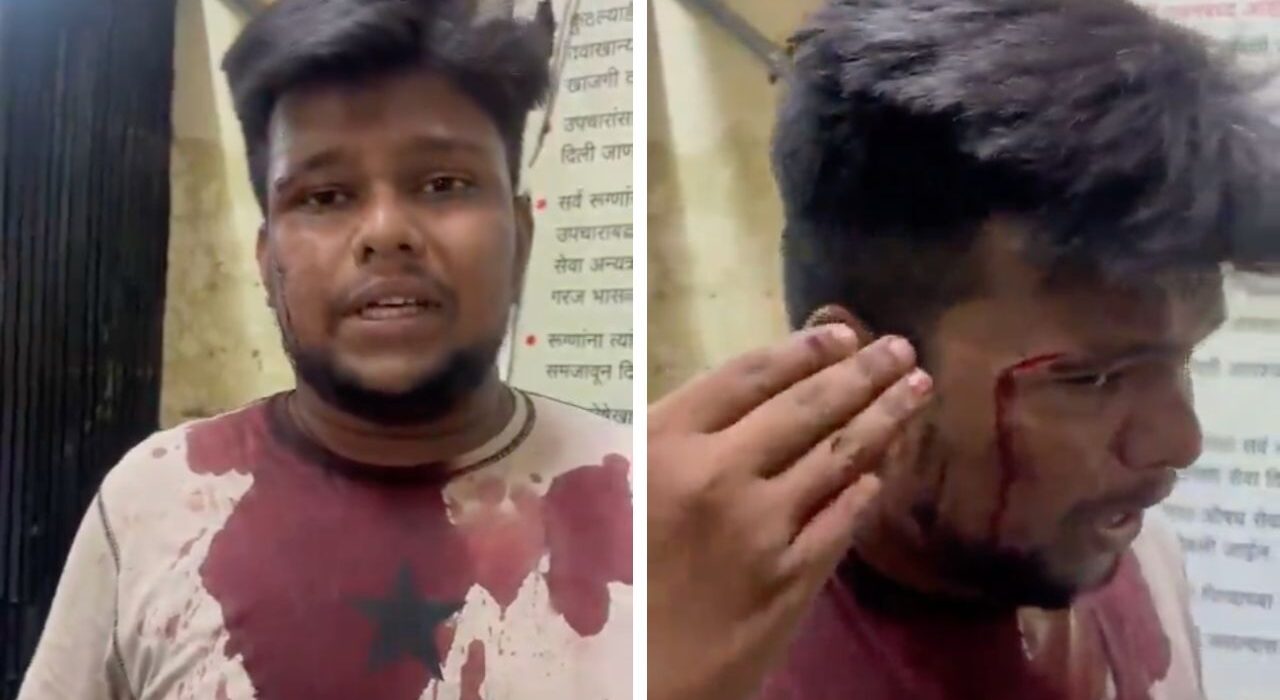 Freedom of religion in Maharashtra under threat A Hindu Man beaten on road for taking his God's name on phone