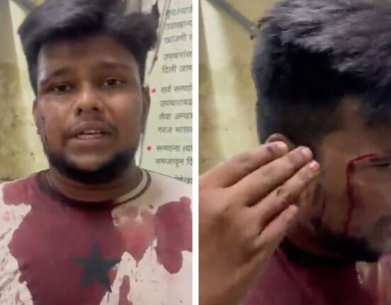 Freedom of religion in Maharashtra under threat A Hindu Man beaten on road for taking his God's name on phone