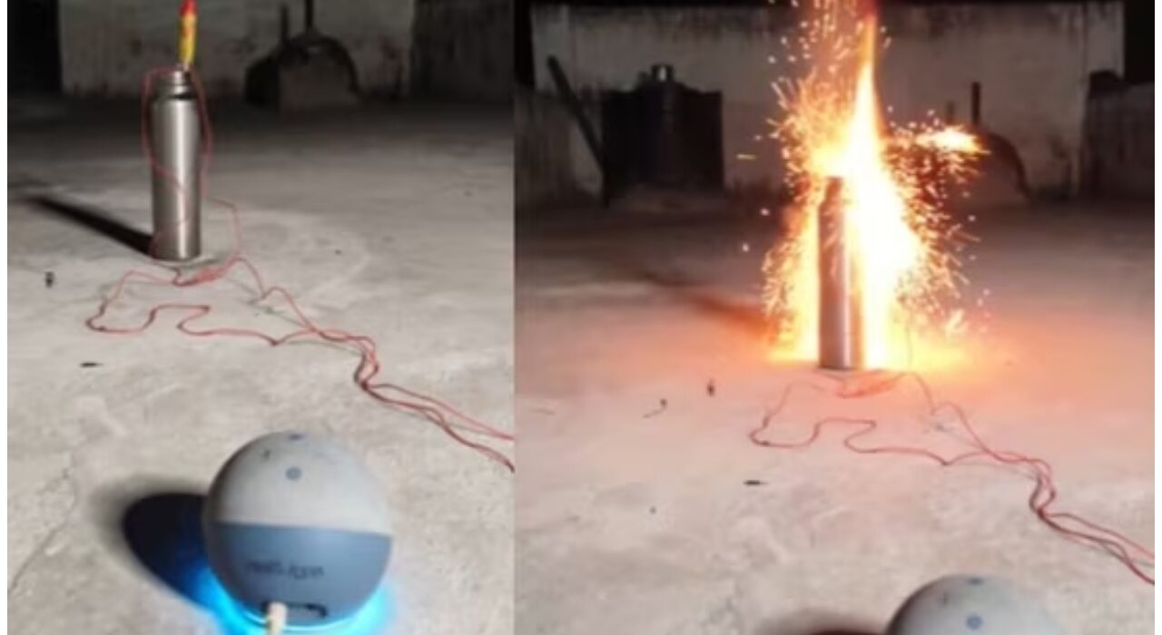 Watch video: Man uses Amazon's Alexa to launch Diwali rocket