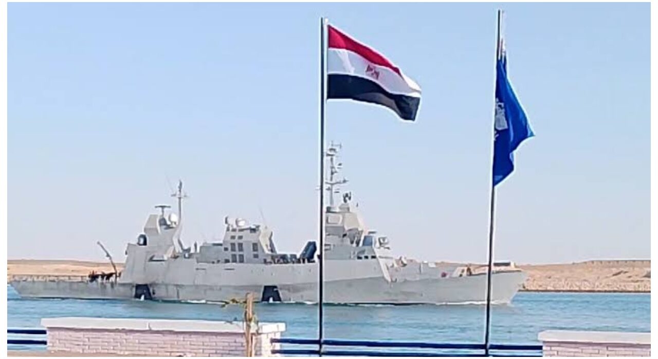 Israeli warship in Suez Canal