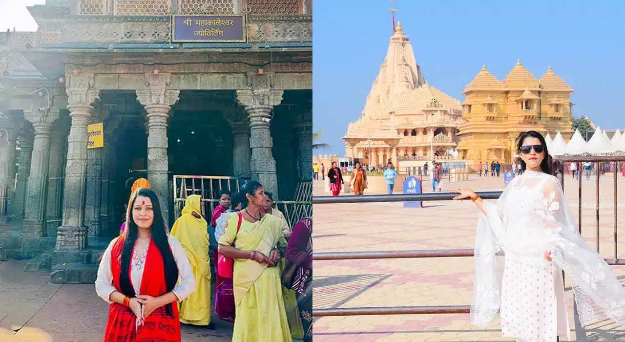 Actress Shanaya Sharma Visits Shree Mahakaleshwar and Dwarkadhish Temples for Blessings Ahead of Ajab Gajab Ishq