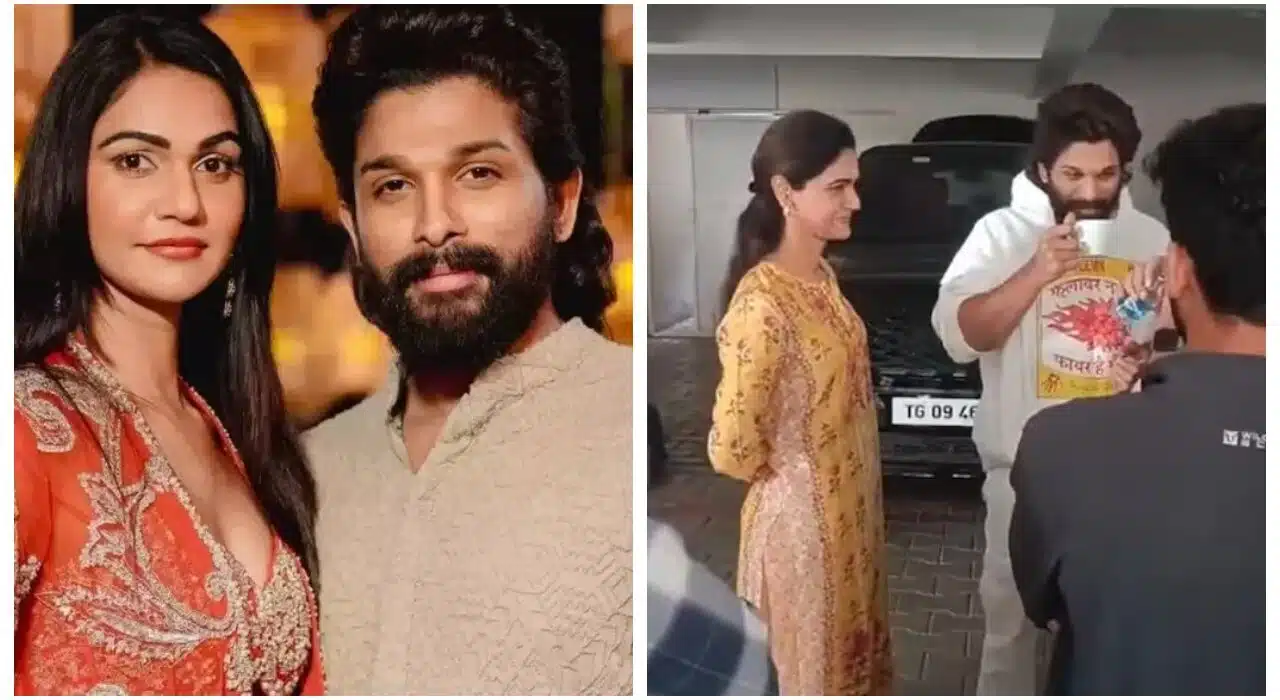 Watch: Allu Arjun's wife Sneha stands by his side during arrest