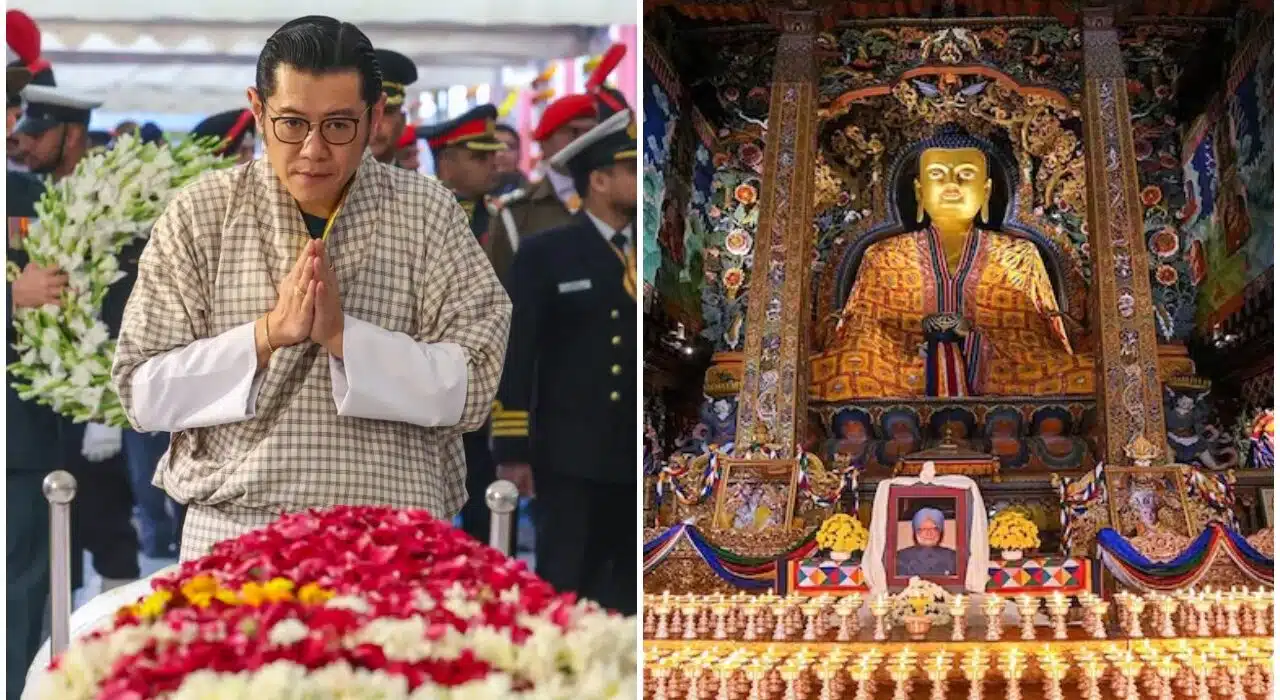 Watch: Bhutan's King Jigme Khesar Namgyel Wangchuck attends Manmohan Singh's funeral