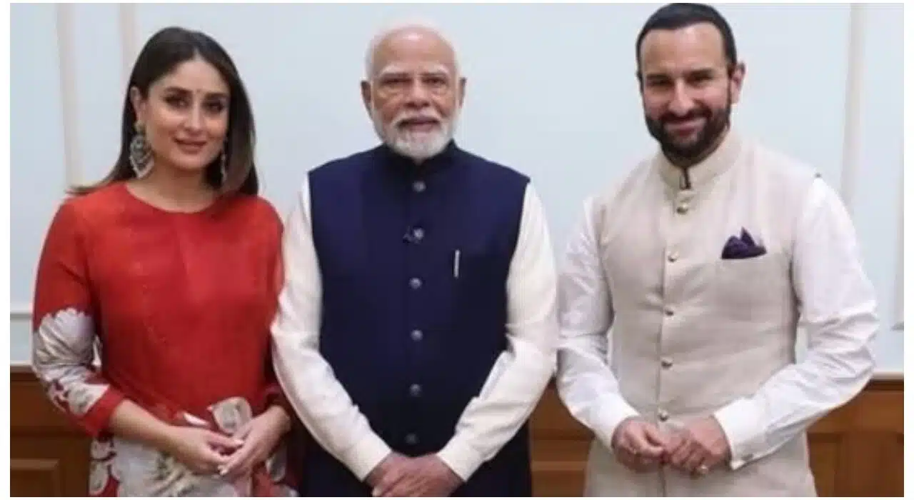 PM Modi meets Kapoor family, Saif and Kareena extend invitation for Raj Kapoor film festival