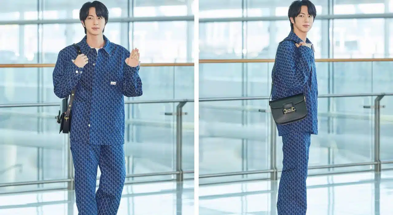 Internet Buzzes on Global Brand Ambassador Jin Shocking Airport looks for the Milan Gucci Fashion Week!