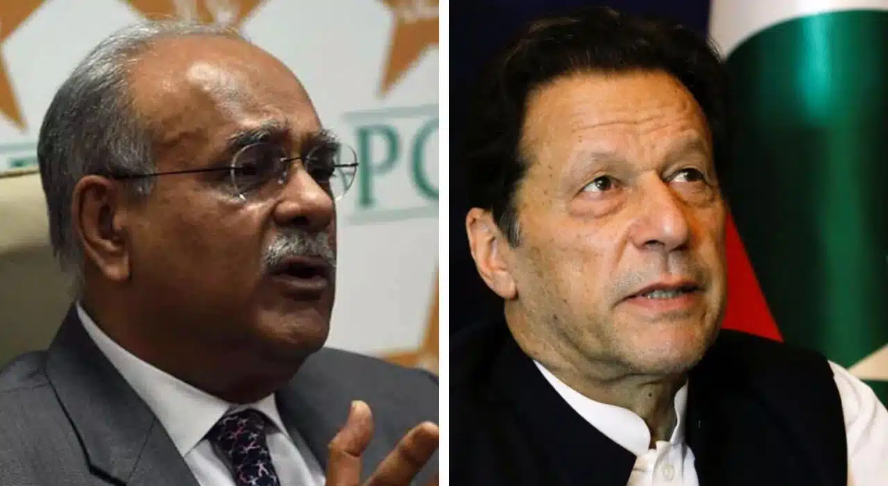 PCB Chairman blamed Imran Khan for embarrassing group-stage exit in Champions Trophy