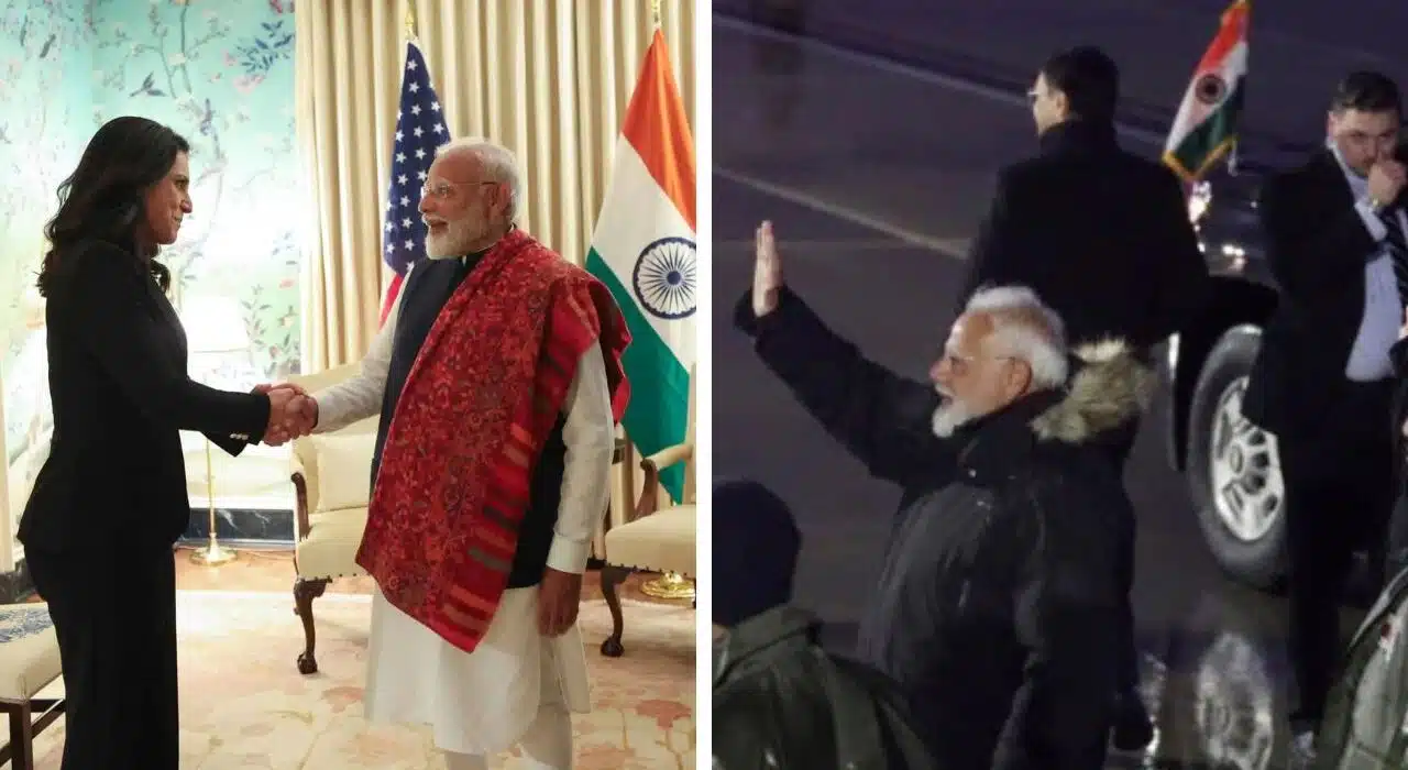 PM Modi warm reception in winter chill: Welcomed by the Indian Community in the US