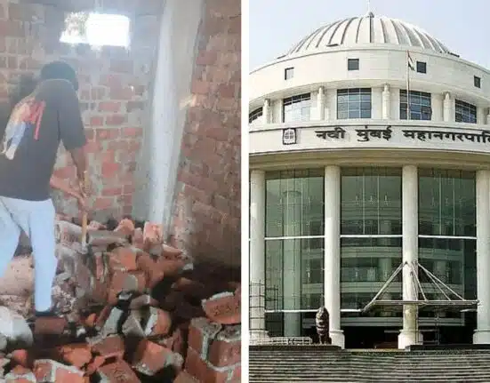 NMMC destroyed Illegal Constructions In Airoli, Put Penalty of Total Rs 50,000 on Owner
