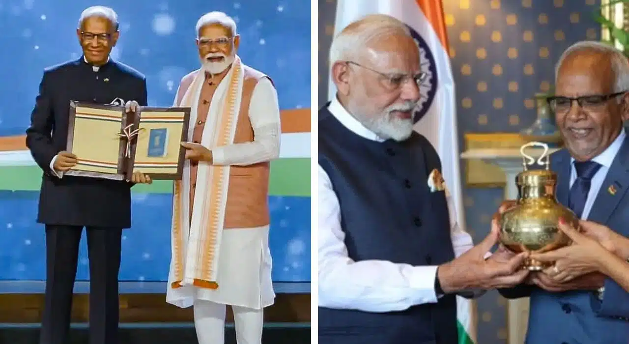 PM Modi become 1st Indian receive the nation's highest honour Mauritius Award