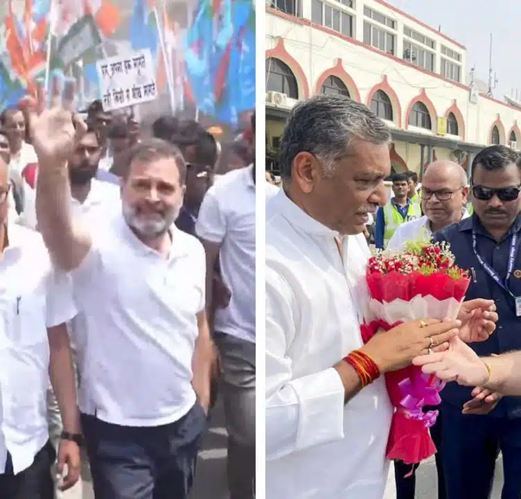 Rahul Gandhi Joins Kanhaiya Kumar's 'padyatra' In Bihar's Begusarai