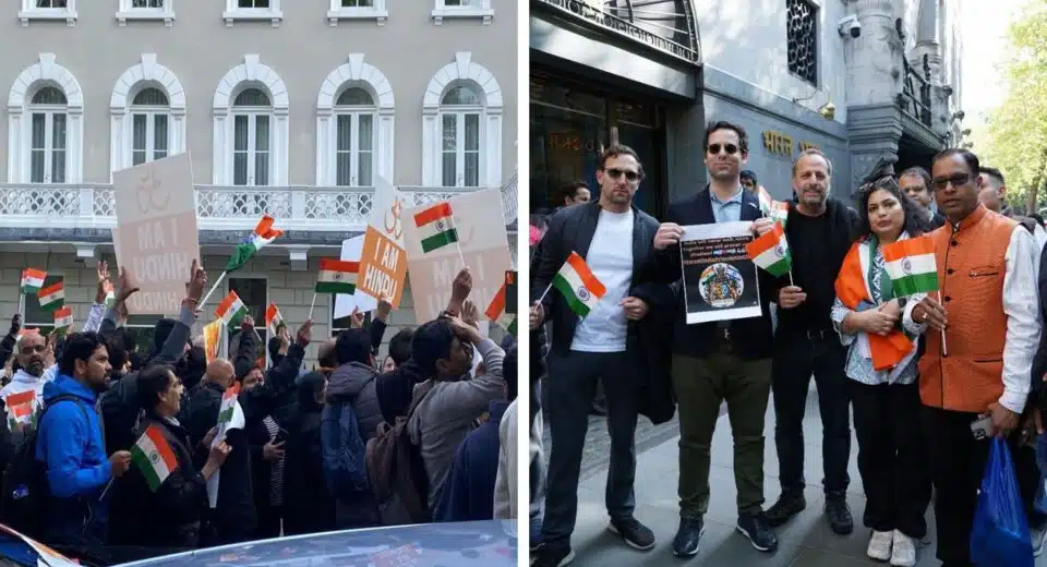 Indians in UK protest outside Pakistan High Commission to condemn Pahalgam Terror Attack