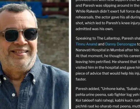 Paresh Rawal confess drinking own urine like beer for fast recovery from Knee Injury