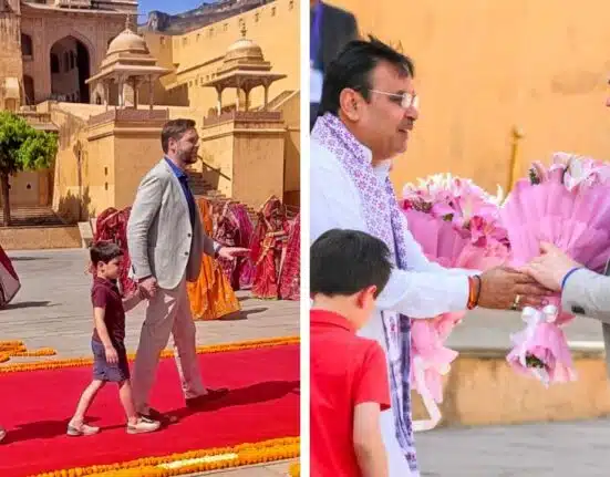 JD Vance visit Jaipur’s Amber Fort with family, Receive grand welcome with ‘Ghoomar’ dance