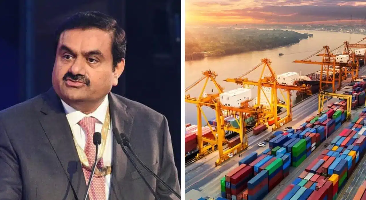 Adani Ports shares rise 5 % to intra-day high of Rs 1,334.30 today