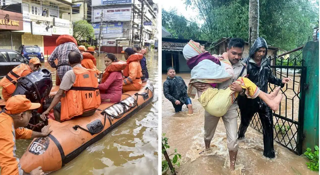 5 Dead in Assam Floods, Over 10,000 affected by Heavy rains and landslides