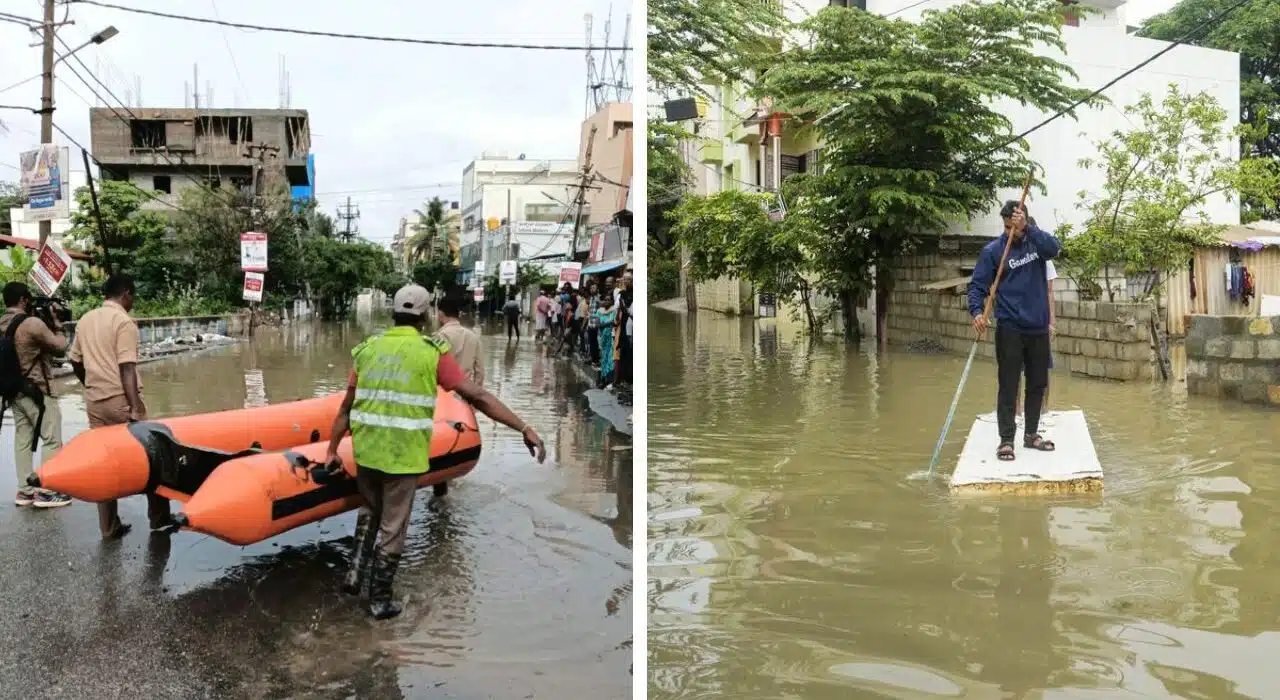 Bengaluru Rain affected areas cleaned before Chief Minister's Visit