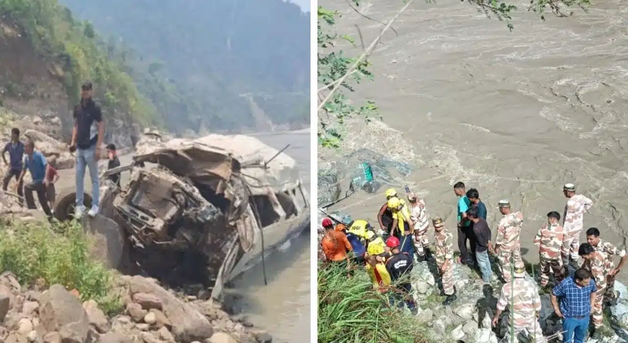 Uttarakhand Bus Accident: 18 Passenger Bus falls into Alaknanda River, 1 Dead, Other Missing