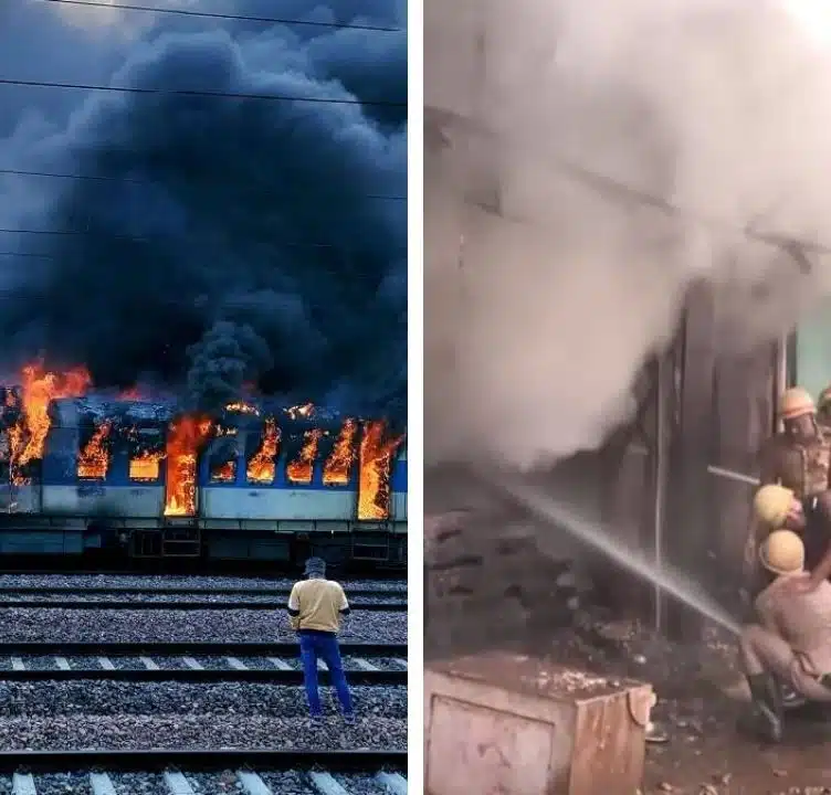 Pune Train Fire Broke Out Incident Occurs due to Passenger Cigarette, No Injured