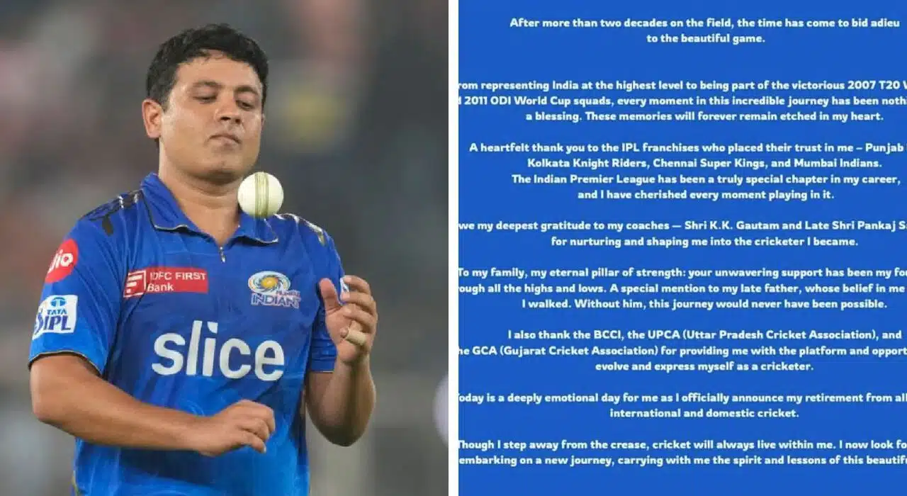 Piyush Chawla cricket retirement officially announced, Quit Career of Over 2 decades
