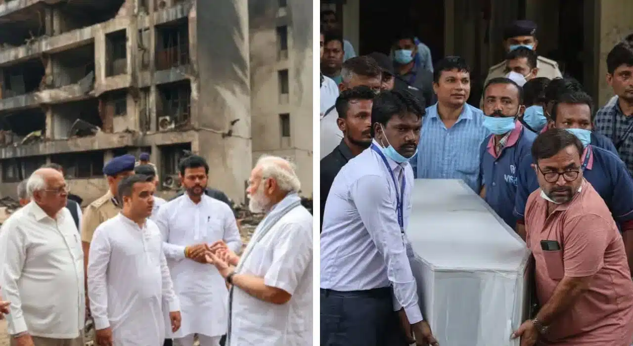 PM Modi visit Crash site, Handover bodies of 5 Victims to Families