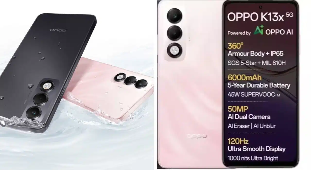 OPPO K13x 5G Launched in India With MediaTek Dimensity 6300 chip at ₹11,999
