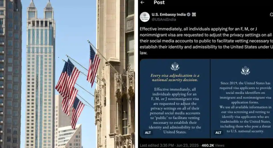 US Embassy India New Screening Guidelines: Ask Applicants To keep their Social Media Profile Public for US Visa