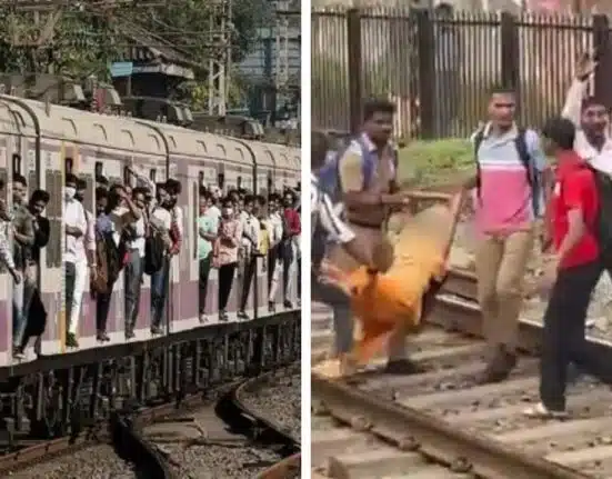 Overcrowded local train in Mumbai killed 4 People, several injured