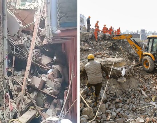 3-Storey Delhi Building Collapse in Today Morning, 2 Dead, 8 Trapped