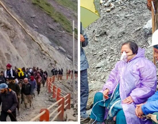 Amarnath Yatra Suspended: Pilgrim Dies after Hit by Shooting Stone, Others Injured In Landslide