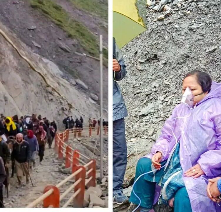 Amarnath Yatra Suspended: Pilgrim Dies after Hit by Shooting Stone, Others Injured In Landslide