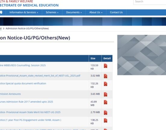 Assam NEET UG counselling 2025 Registration Starts from 24 July to 29 July
