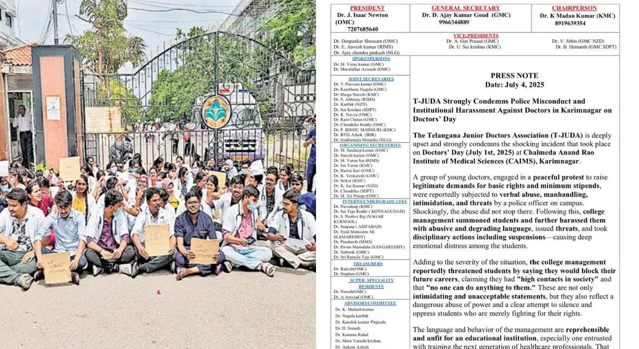 CAIMS Private Medical College of Telangana suspends 64 MBBS Interns over Non Payments Protest