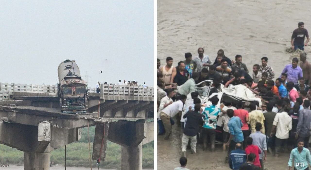 Gujarat Gambhira bridge Collapse: 4 vehicles fall in river, 9 Killed