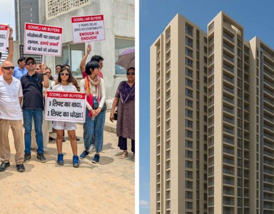 Gurugram Buyers protest against Godrej Properties over delays in flats construction