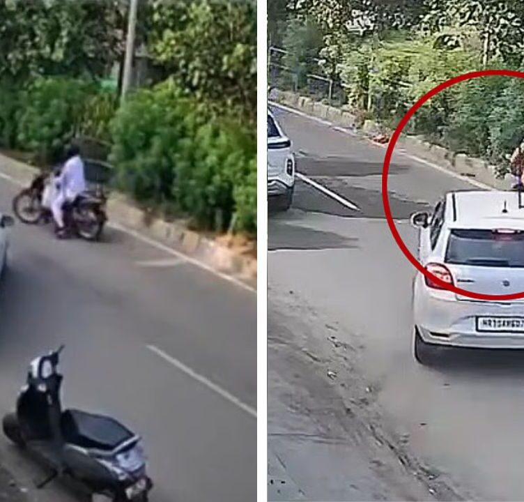 Hit and Run Case Caught in Camera: Students Crushed a Car in Teacher in Sonipat