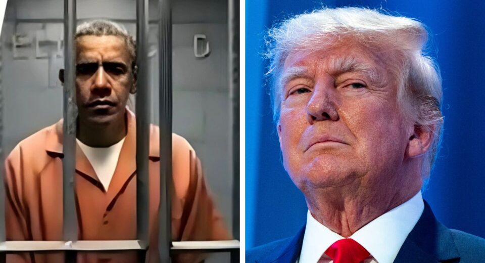 Trump Post AI Video shows Obama handcuffed, put in jail in 2016 Election Fraud Charges