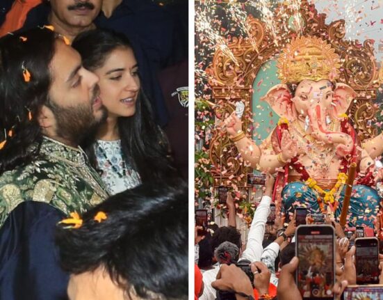Ambani’s welcomed Antilia Cha Raja in home on Ganesh Chaturthi 2025