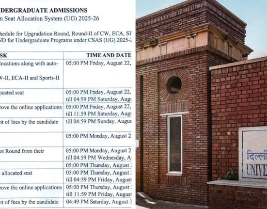 Delhi University UG 2025 Spot Round 1 Registration Till 27 August