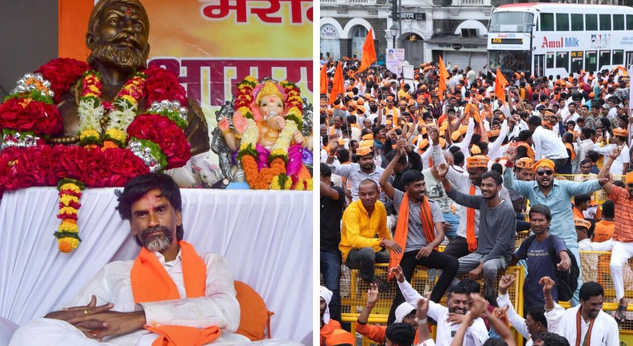 Jarange-Patil follow hunger strike in Mumbai for Maratha Reservation