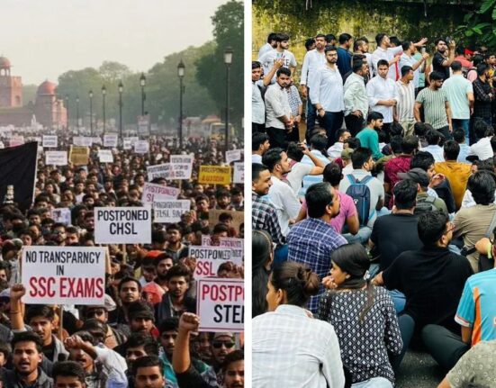SSC Protest by aspirants and teachers Against Paper Leak In Jantar Mantar New Delhi