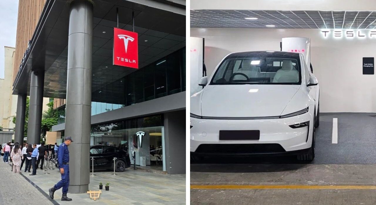 Tesla Launch New Showroom in Delhi today in Aerocity area